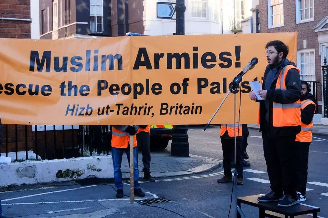 A Hizb ut-Tahrir protest in Britain. Source: X.