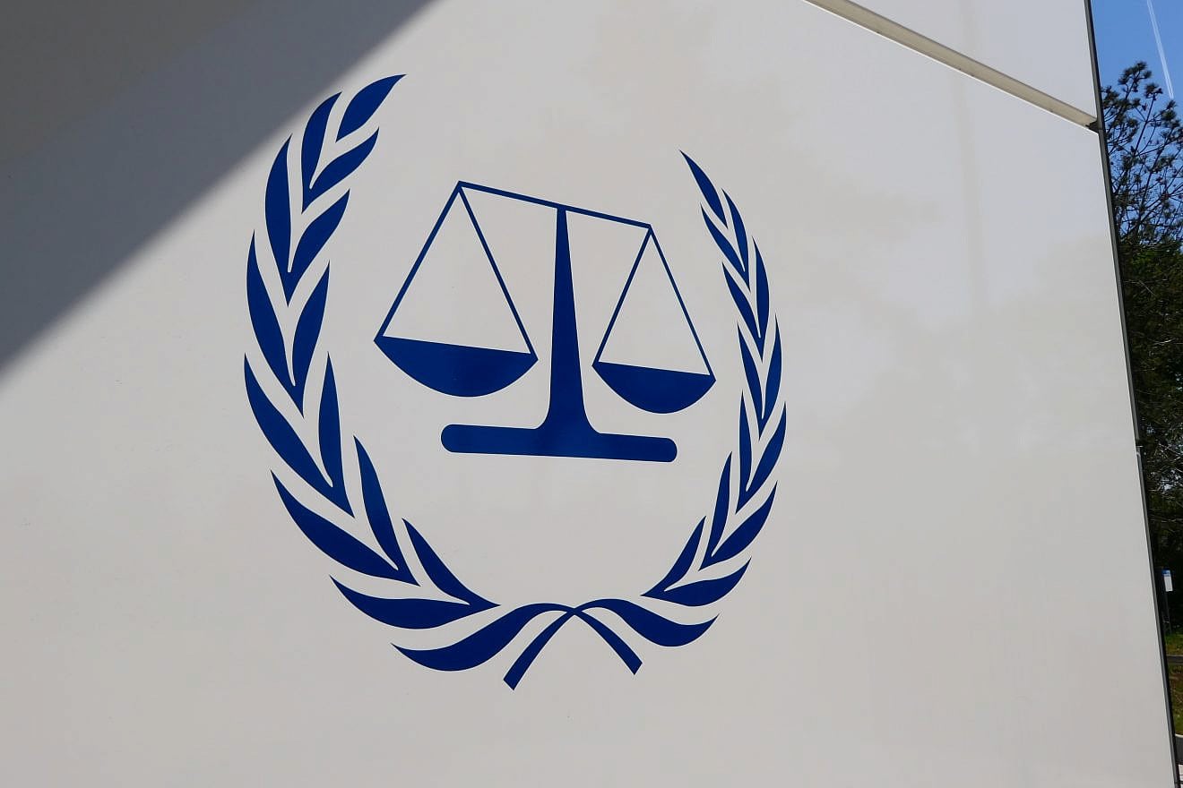 Logo of the International Criminal Court in The Hague, Netherlands. Credit: Friemann/Shutterstock.