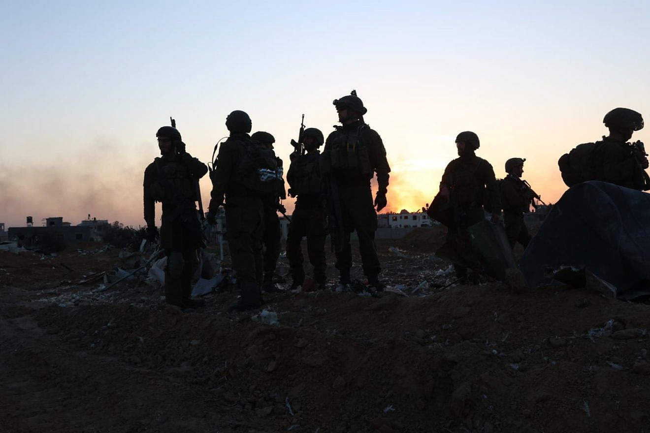 IDF soldiers in Khan Yunis, the southern Gaza Strip, Jan. 21, 2024. Credit: TPS.