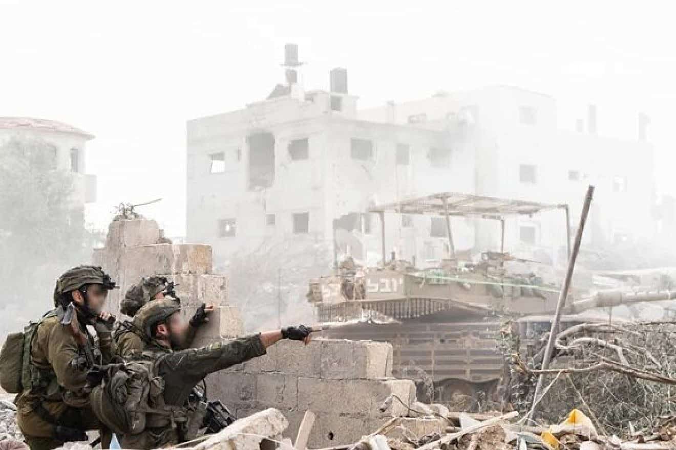 Israeli soldiers in Khan Yunis, the southern Gaza Strip, Jan. 27, 2024. Credit: IDF.