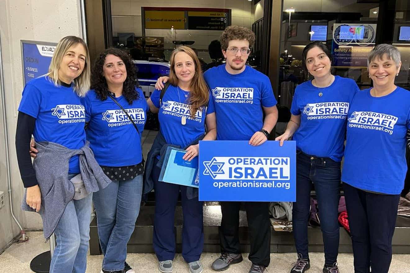 Volunteers in Newark, N.J., ship gear to Israel. Credit: Courtesy of Operation Israel.