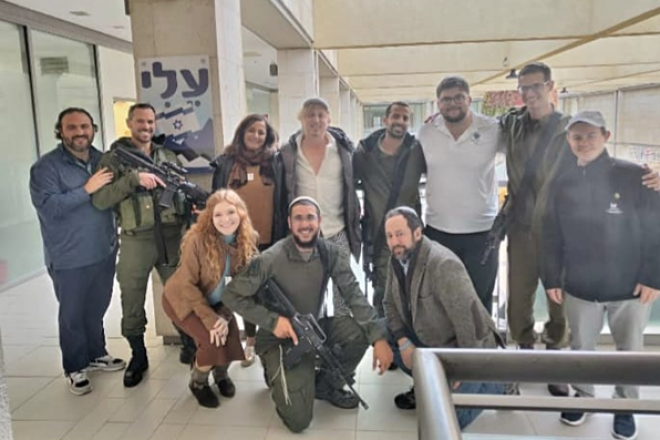 A solidarity visit to the Israeli town of Eli. Photo: Bryan Leib.
