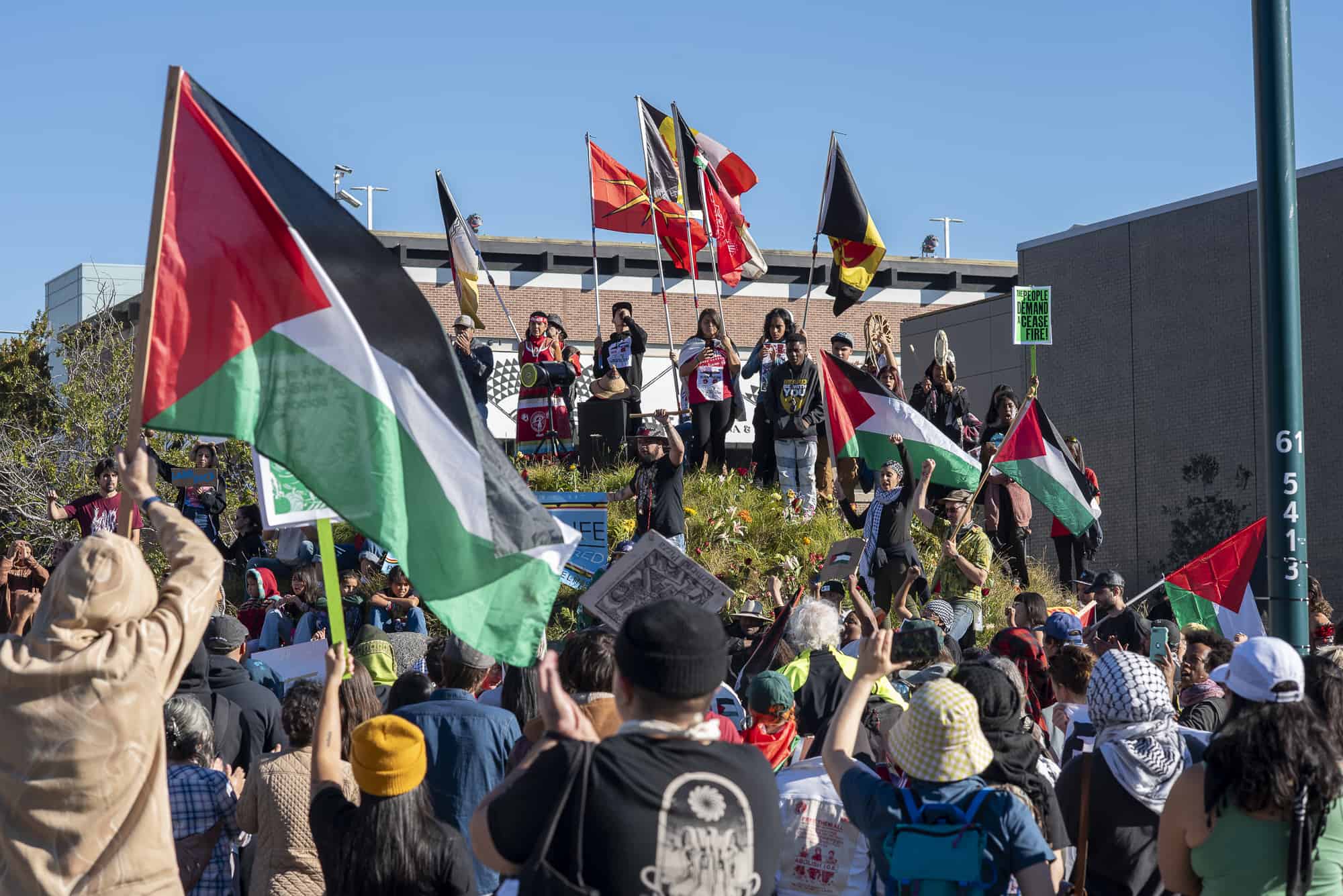 Pro-Palestinian Protest in Emeryville, California