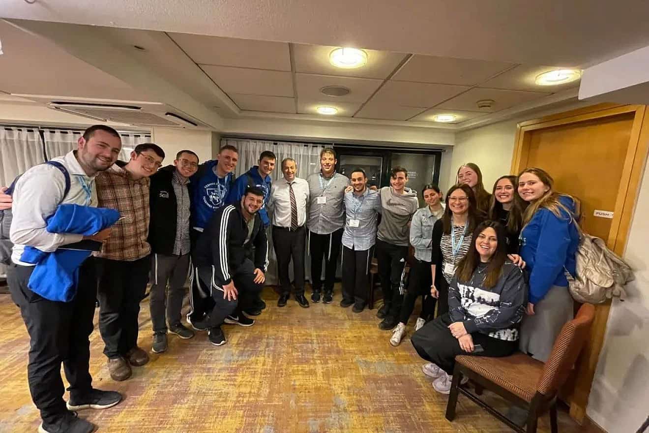 Some of the Yeshiva University students and faculty associated with a solidarity trip to Israel following the Oct. 7 attacks by Hamas. Credit: Courtesy,