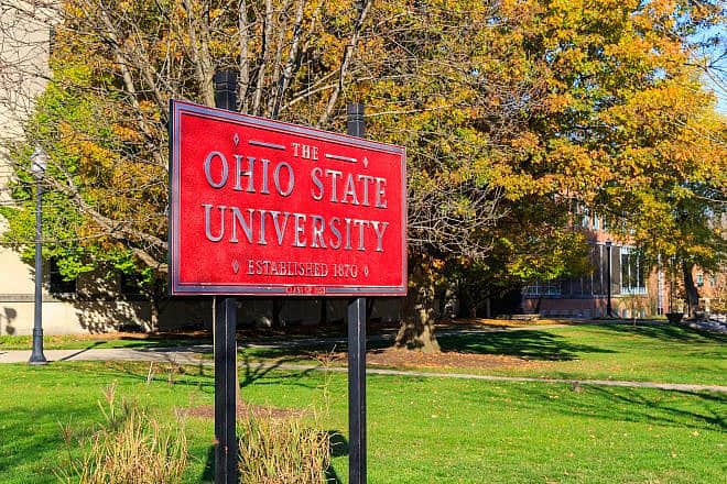 Entrance sign at The Ohio State University in Columbis. Credit: Bryan Pollard/Shutterstock