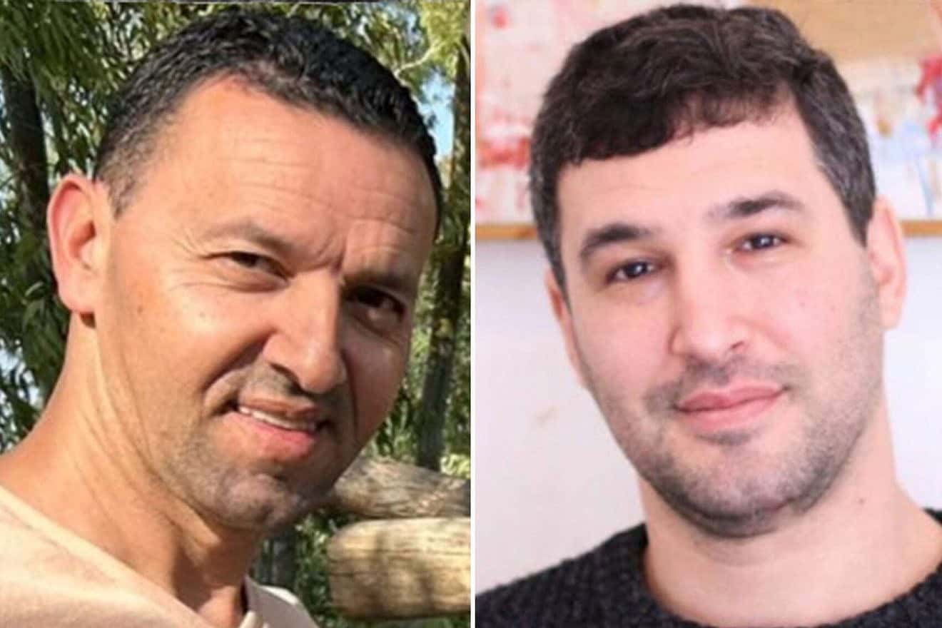From left: Israeli hostages Yossi Sharabi and Itai Svirsky died in Hamas captivity in the Gaza Strip. Source: Screenshot.