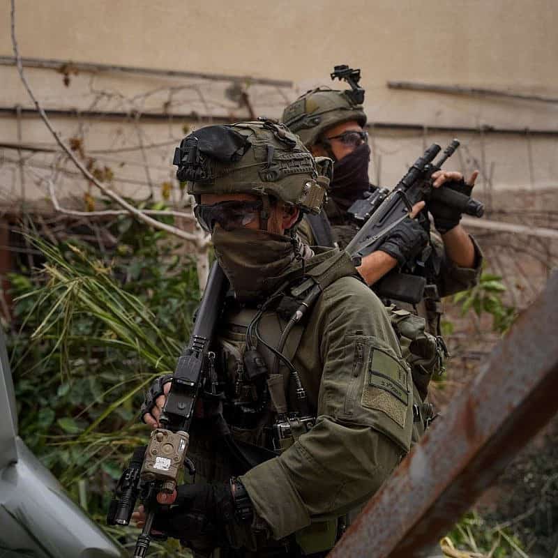 Israeli forces operating in the Gaza Strip, Feb. 10, 2024. Credit: IDF.