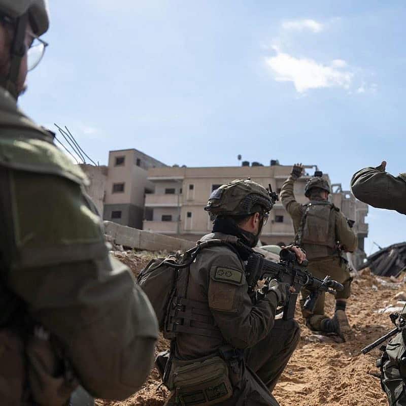 Israeli forces on patrol in the Gaza Strip, Feb. 4, 2024. Credit: IDF.
