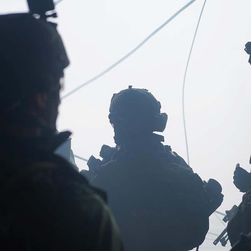 Israeli forces on patrol in the Gaza Strip, Feb. 4, 2024. Credit: IDF.