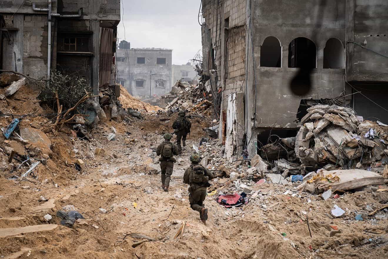 Israeli forces operating in the Gaza Strip on Feb. 8, 2024. Credit: IDF.
