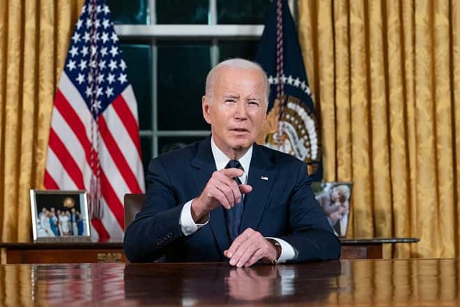 U.S. President Joe Biden addresses the nation about the response to the recent Hamas terrorist attacks in Israel and Russia’s ongoing war on Ukraine on Oct. 19, 2023 in the Oval Office. Credit: Oliver Contreras/White House.