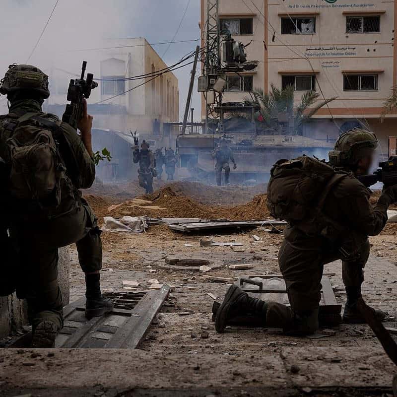 Israeli forces during operational activity in the Gaza Strip on Feb. 10, 2024. Credit: IDF.