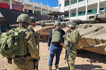 U.S. citizen Gabriel Boxer with the Israel Defense Forces in the Gaza Strip in February 2024. Credit: Courtesy.