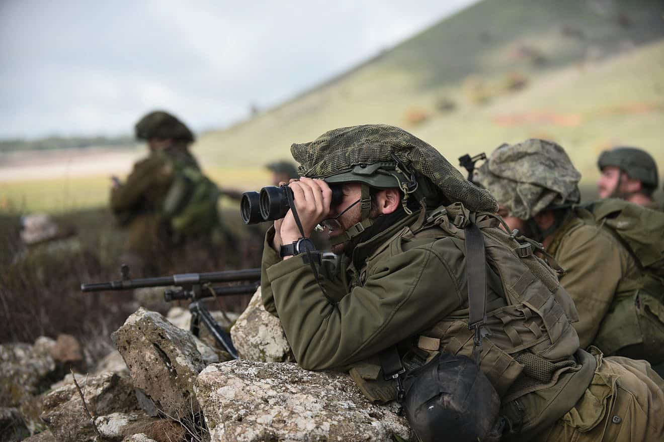IDF reservists train in the Golan Heights, Jan. 4, 2024. Photo by Yoav Dudkevitch/TPS.
