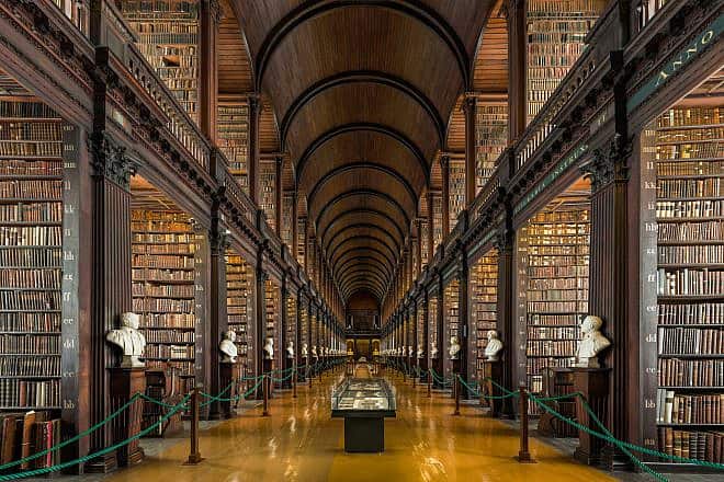 Part of the Library of Trinity College Dublin, home to the famous medieval illuminated manuscript the "Book of Kells." Credit: Diliff/Wikipedia.