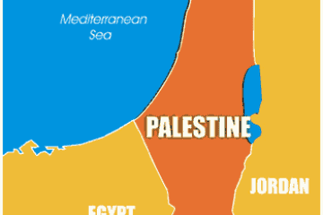 Palestinian Authority version of the proposed map of a Palestinian state. Credit: P.A. official website.