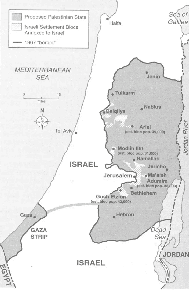 Palestinian Map, U.S. Version