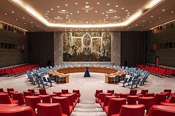 The Security Council Chamber, Nov. 16, 2023. Credit: Wikimedia Commons.