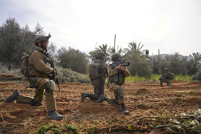 Israeli soldiers during Gaza ground operations on Feb. 19, 2024. Credit: IDF.