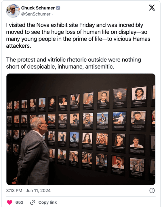 Chuck Schumer at Nova Exhibit in New York City